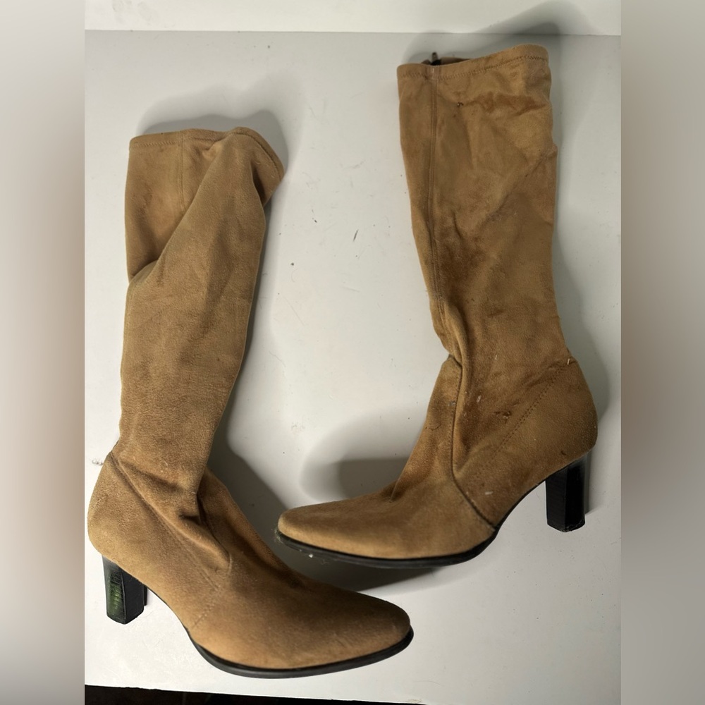 A. Marinelli- ADAM Stretch Suede mid heel boot